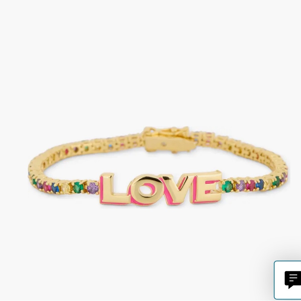 Kate Spade 'LOVE' Bracelet with Multicolor Accents